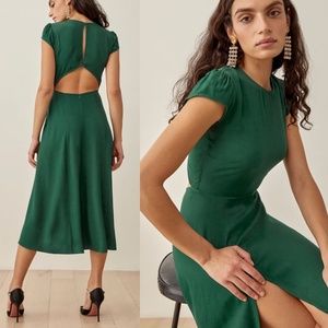 Reformation Gavin Dress - Emerald